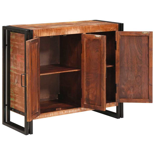 vidaXL Πλευρικό με Πόρτες Καφέ Στερεό Ανακυκλωμένο Ξύλο και Μέταλλο