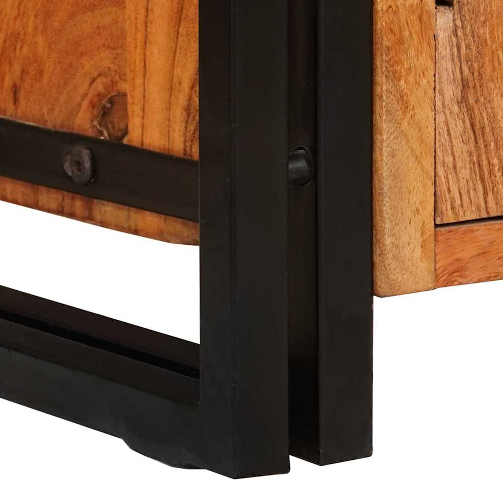 vidaXL Ντουλάπι TV με ράφι Καφέ 120 x 33 x 50 εκ Μασίφ ξύλο ακακίας