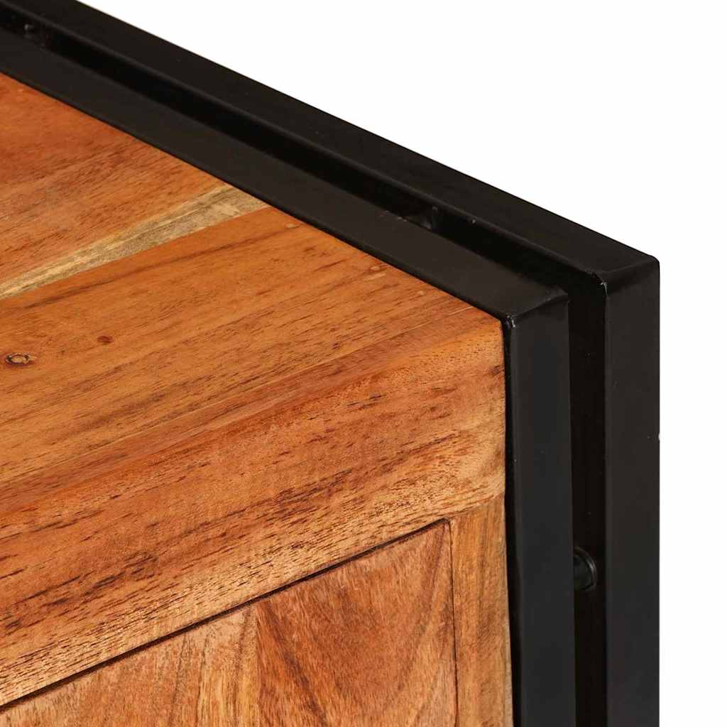 vidaXL Ντουλάπι TV με ράφι Καφέ 120 x 33 x 50 εκ Μασίφ ξύλο ακακίας