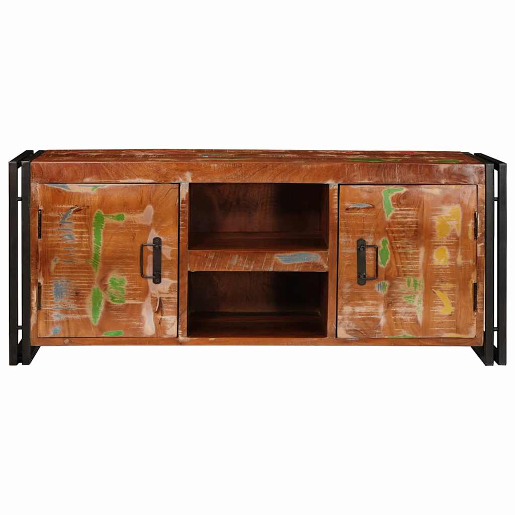 vidaXL Ντουλάπι TV Πολύχρωμο 120 x 33 x 50 εκ Μασίφ ανακυκλωμένο ξύλο