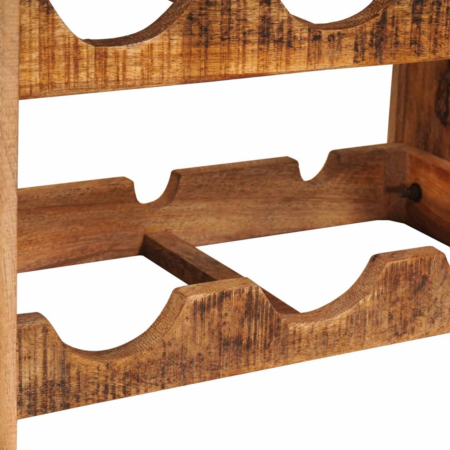 vidaXL Ράφι Κρασιού Καφέ 100 x 45 x 33 εκ Σταθερό Χοντρό Ξύλο Μάνγκο