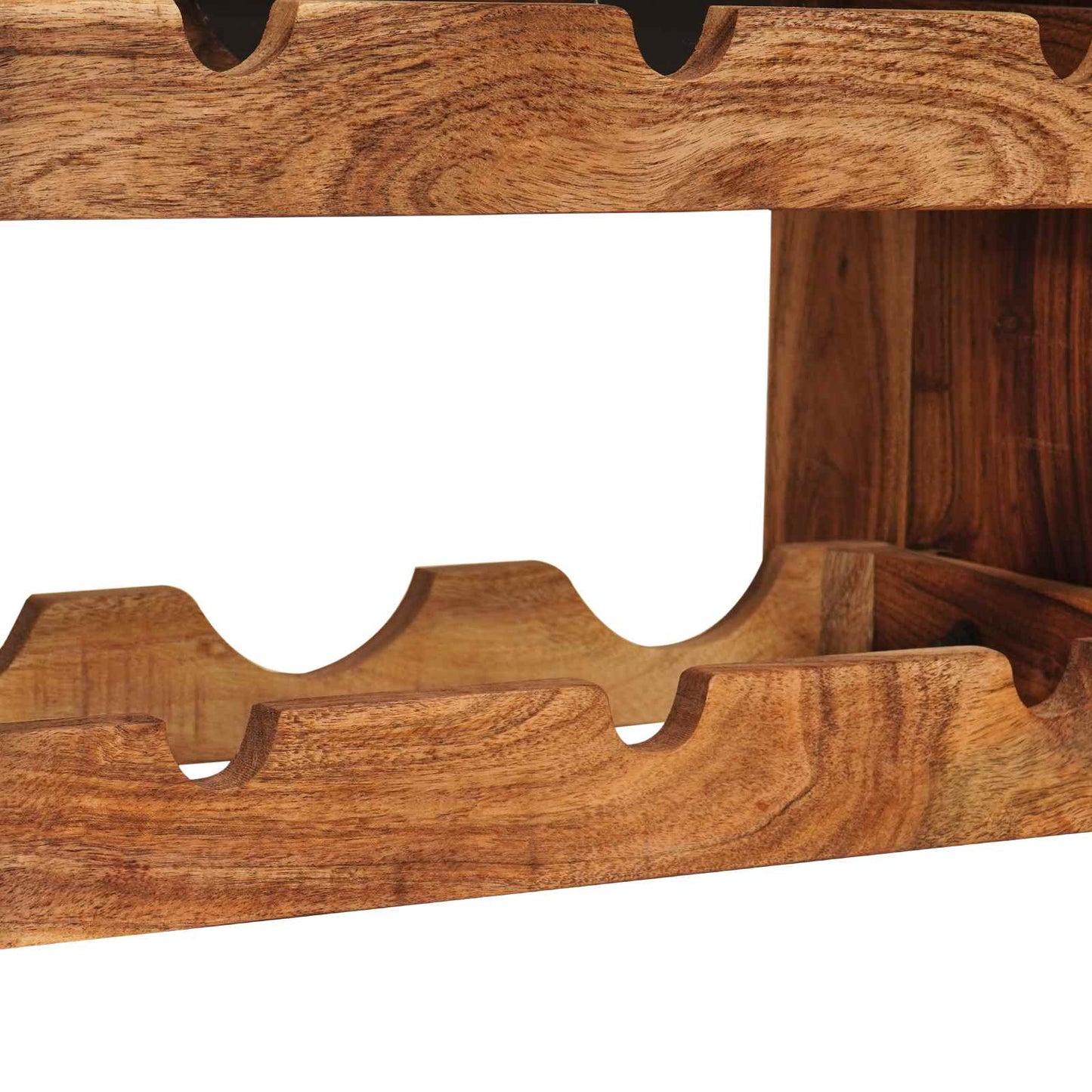 vidaXL Ράφι Κρασιού Καφέ 100 x 45 x 33 εκ Στερεό Ξύλο Ακακίας