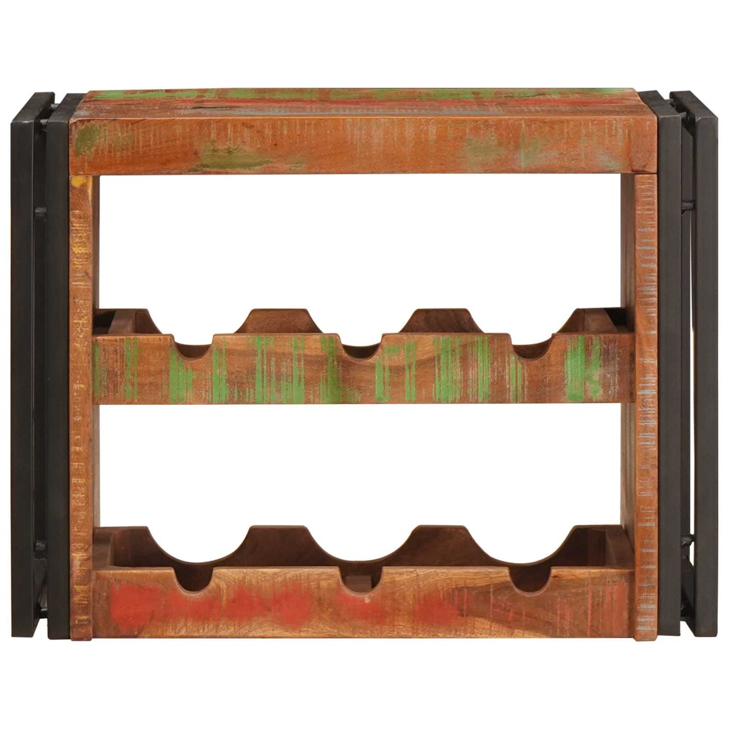 vidaXL Ράφι Κρασιού Καφέ 100 x 45 x 33 εκ Στερεό ανακτημένο ξύλο