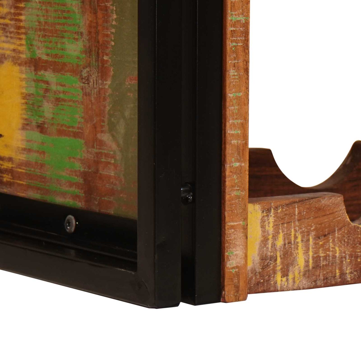 vidaXL Ράφι Κρασιού Καφέ 100 x 45 x 33 εκ Στερεό ανακτημένο ξύλο