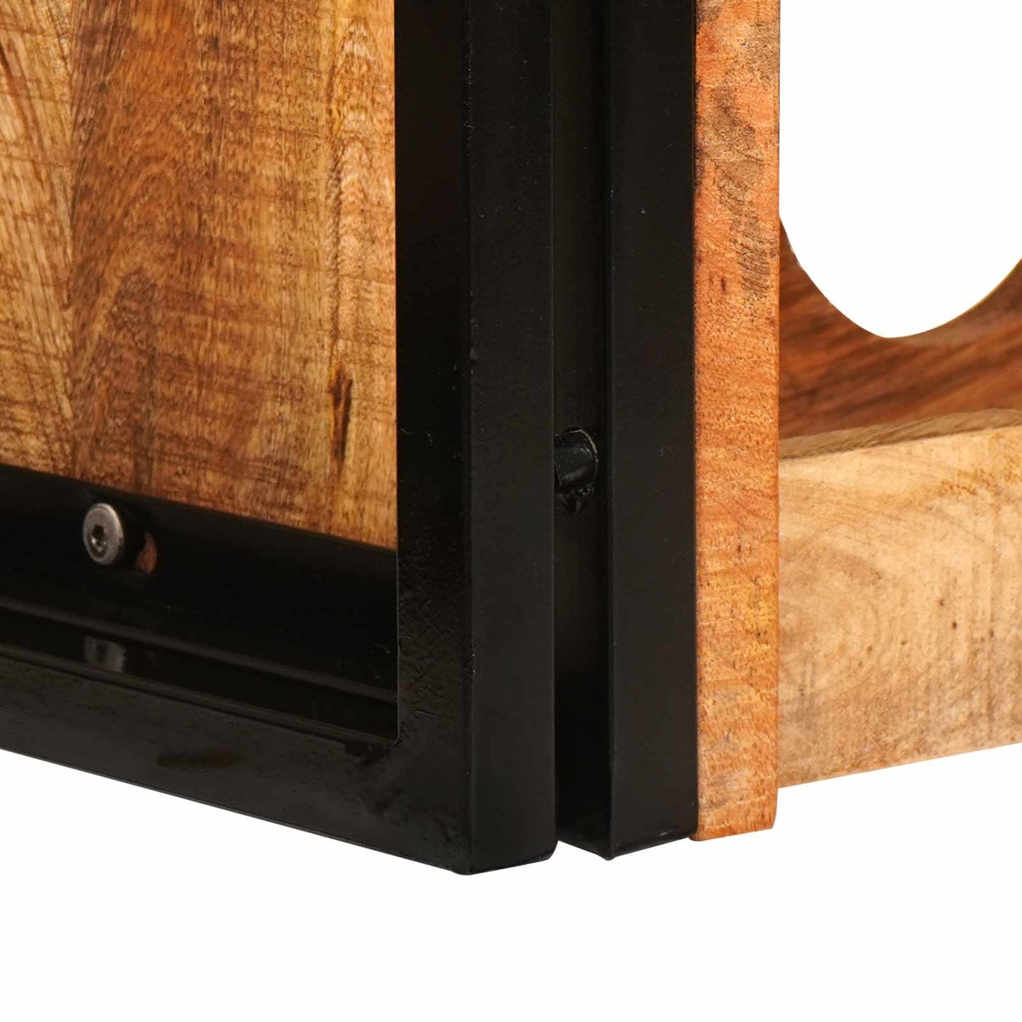 vidaXL Ράφι Κρασιού Καφέ 100 x 45 x 33 εκ Σταθερό Χοντρό Ξύλο Μάνγκο