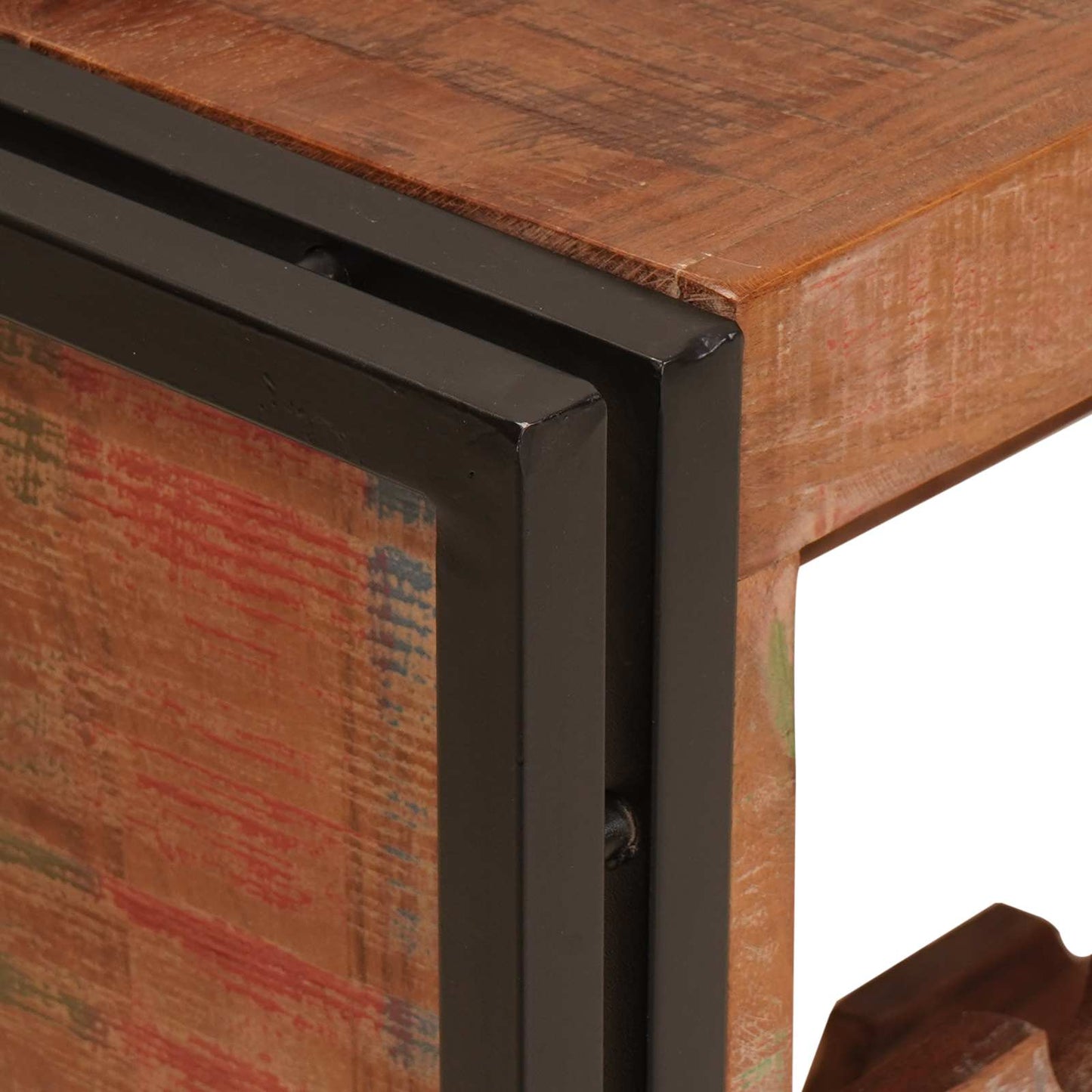 vidaXL Ράφι Κρασιού Καφέ 100 x 45 x 33 εκ Στερεό ανακτημένο ξύλο