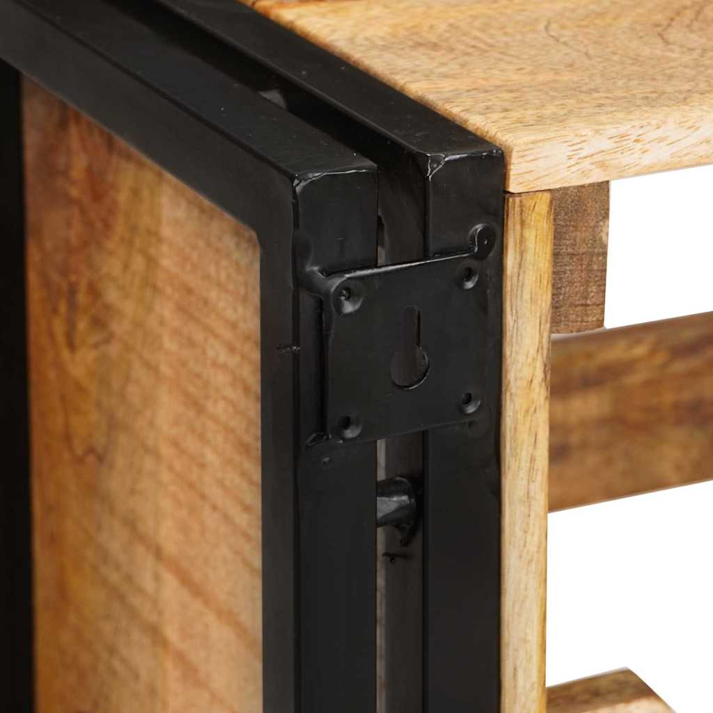 vidaXL Ράφι Κρασιού Καφέ 100 x 45 x 33 εκ Σταθερό Χοντρό Ξύλο Μάνγκο