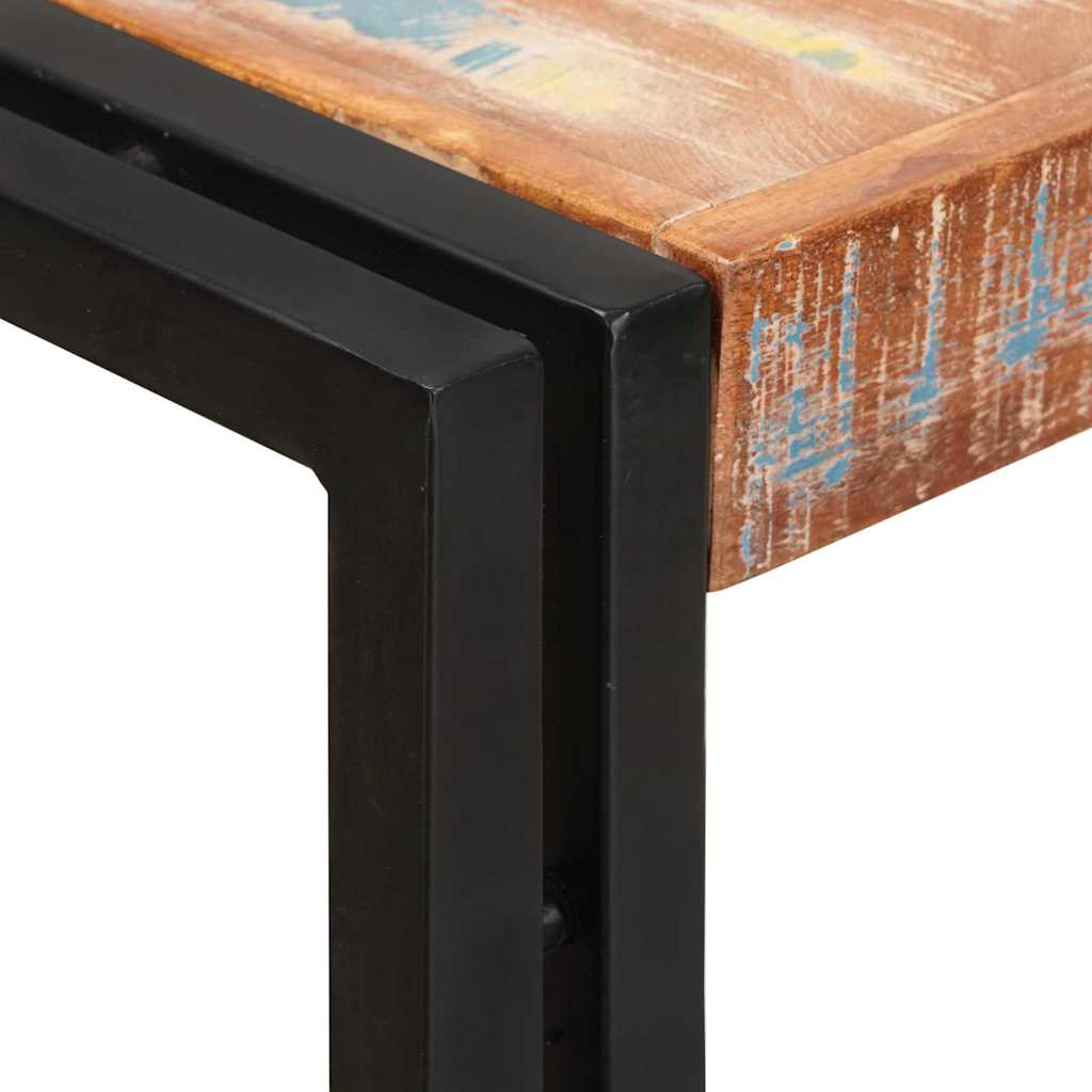 vidaXL Βιβλιοθήκη με Πόρτες Καφέ Στερεό Ανακυκλωμένο Ξύλο και Μέταλλο