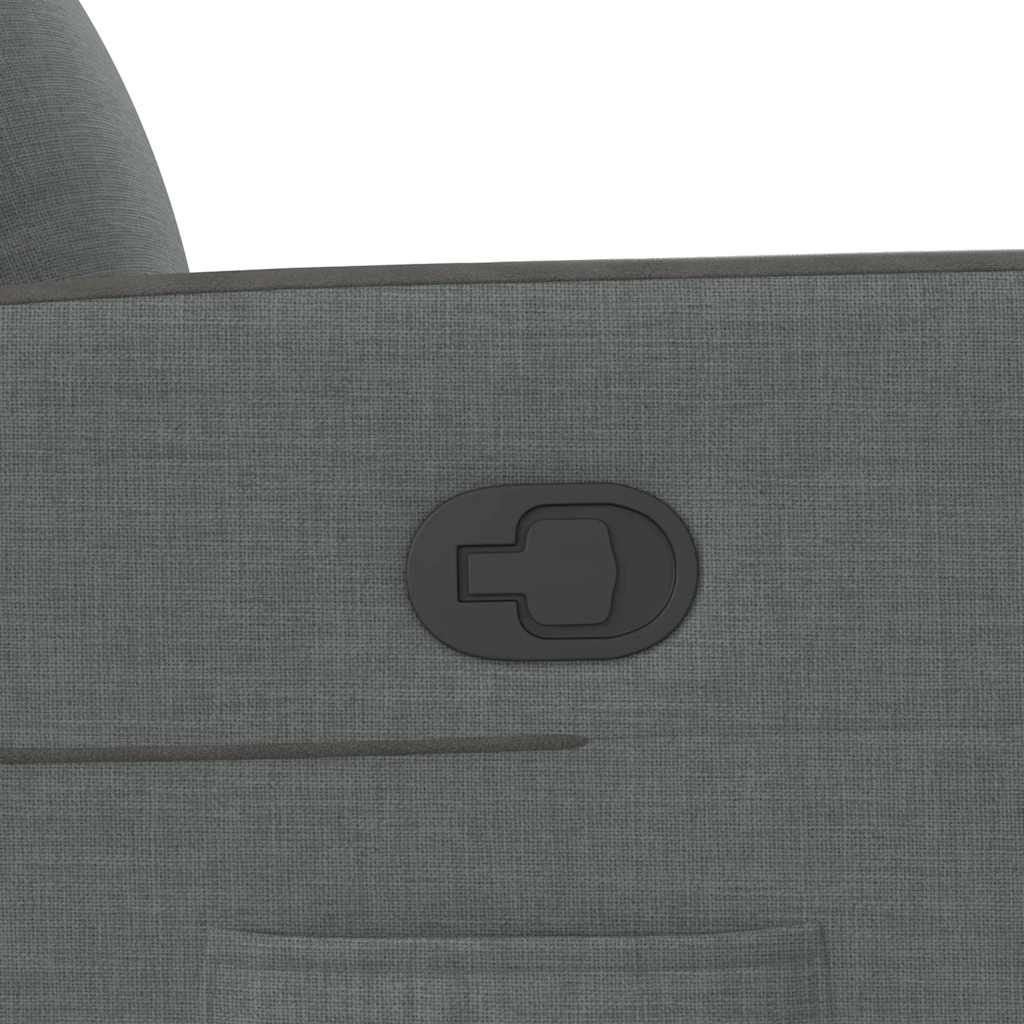 vidaXL Πολυθρόνα Ανακλινόμενη με Ανύψωση Σκούρο Γκρι Υφασμάτινη