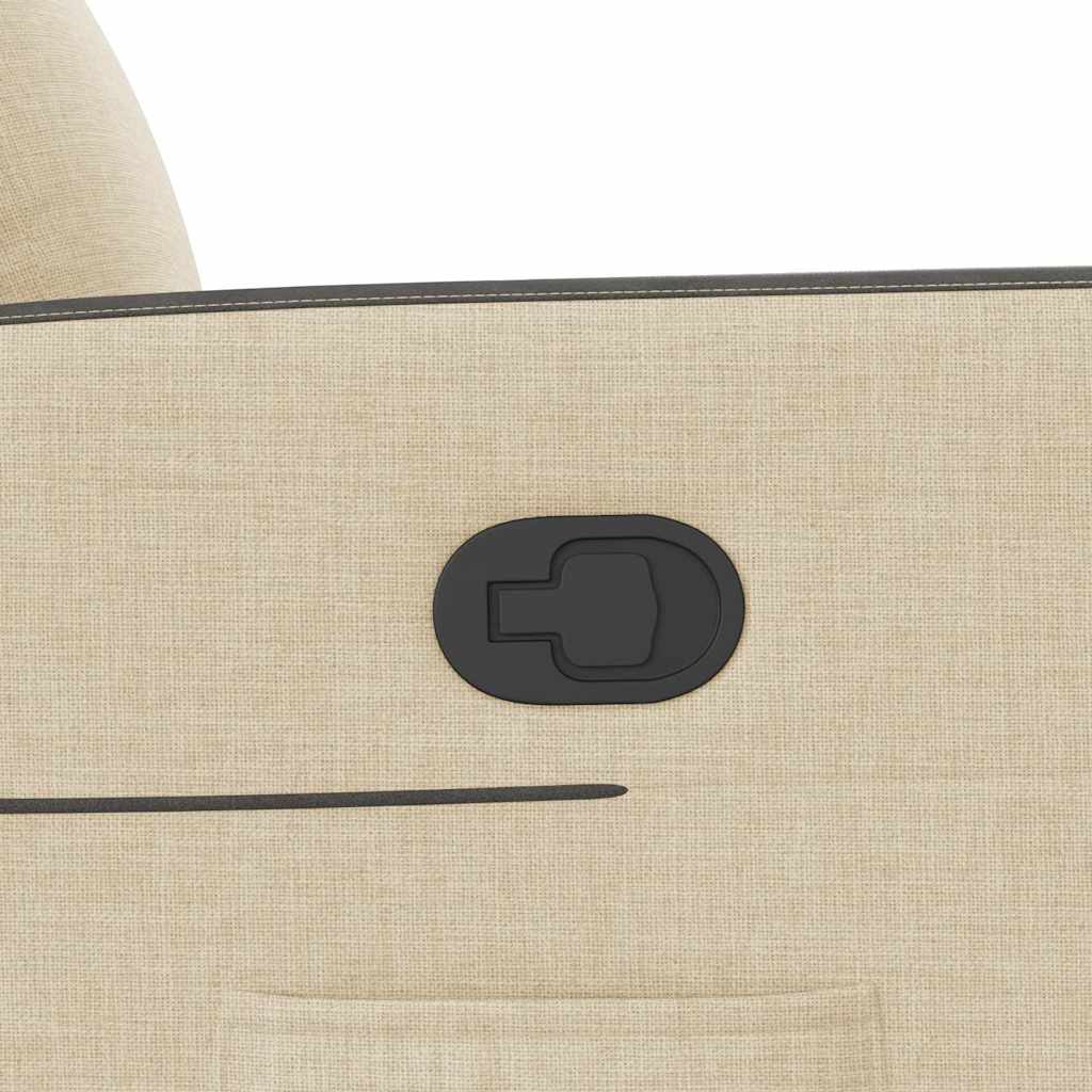 vidaXL Πολυθρόνα Ανακλινόμενη με Ανύψωση Κρεμ Υφασμάτινη