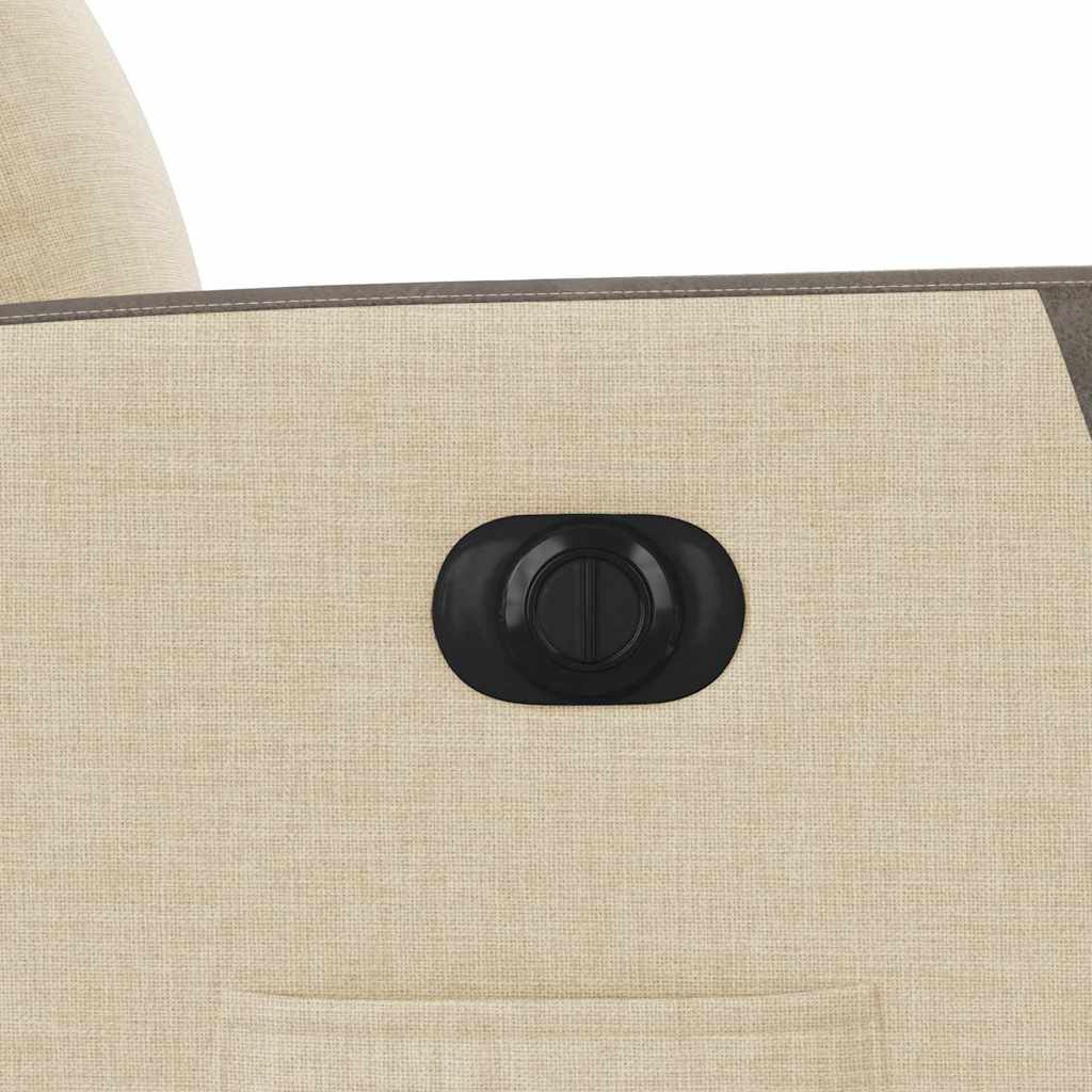 vidaXL Πολυθρόνα Ανακλινόμενη Ηλεκτρική Κρεμ Υφασμάτινη