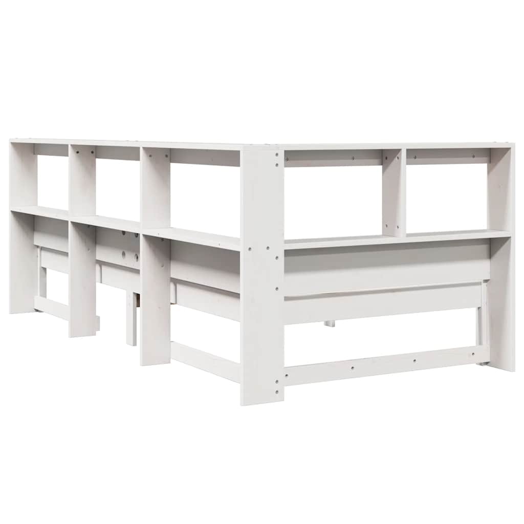 vidaXL Κρεβάτι Βιβλιοθήκη Χωρίς Στρώμα 100x200 εκ. Μασίφ Ξύλο Πεύκο