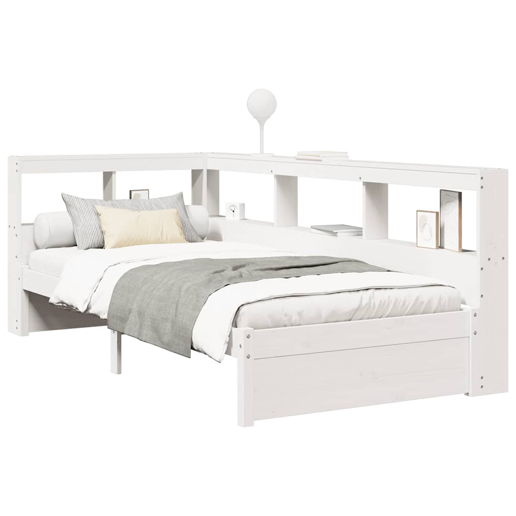 vidaXL Κρεβάτι Βιβλιοθήκη Χωρίς Στρώμα 100x200 εκ. Μασίφ Ξύλο Πεύκο