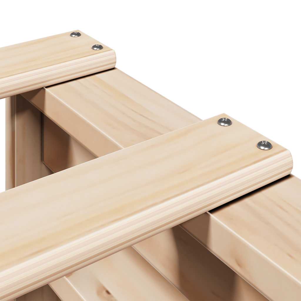 vidaXL Κρεβάτι Βιβλιοθήκη Χωρίς Στρώμα 120x200 εκ Μασίφ Ξύλο Πεύκο