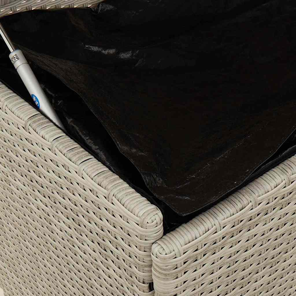 vidaXL Κουτί Αποθήκευσης Κήπου με Ρόδες 110x55x73 εκ. Συνθετικό Ρατάν