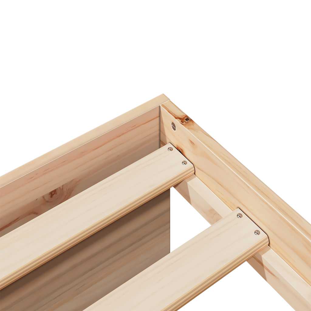 vidaXL Καναπές Κρεβάτι με Στρώμα 90x200 εκ. Μασίφ Ξύλο Πεύκου