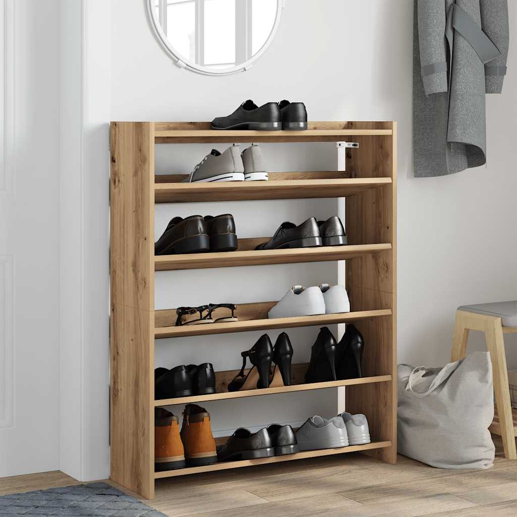 Ράφι παπουτσιών vidaXL Artisan Oak 80x25x100 cm Κατασκευασμένο ξύλο
