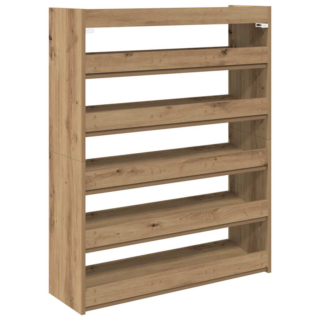 Ράφι παπουτσιών vidaXL Artisan Oak 80x25x100 cm Κατασκευασμένο ξύλο