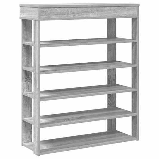 Ράφι παπουτσιών vidaXL Γκρι Sonoma 80x30x98 cm Κατασκευασμένο ξύλο