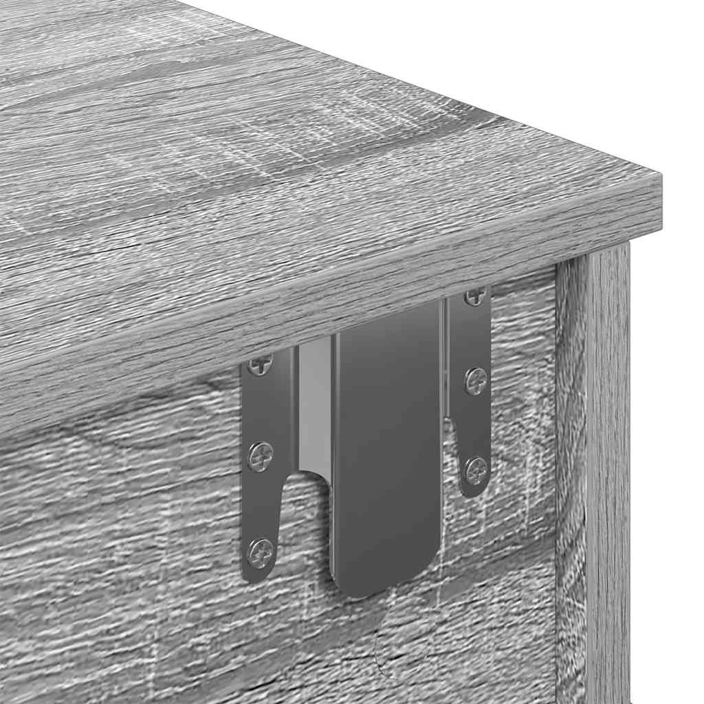 vidaXL Ράφι τοίχου με συρτάρια Grey Sonoma Κατασκευασμένο ξύλο