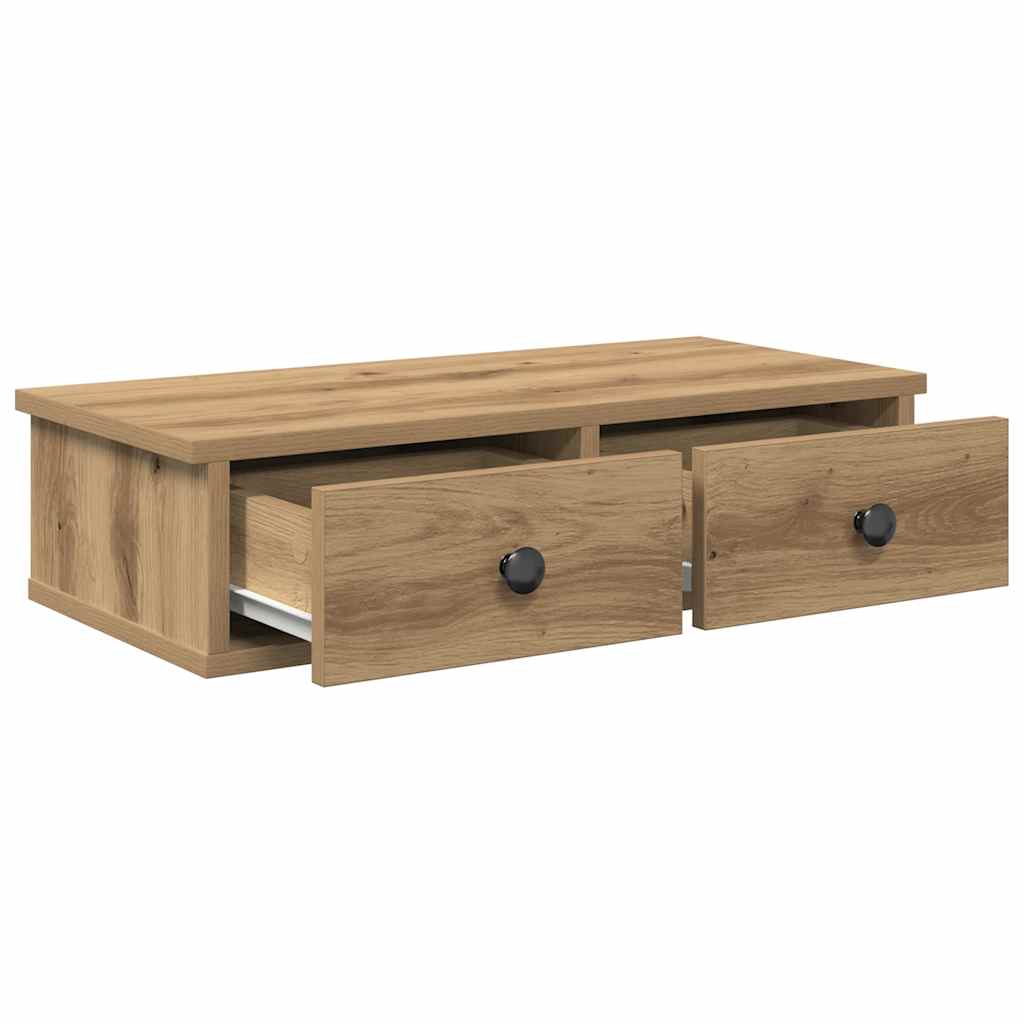 vidaXL Ράφι τοίχου με συρτάρια Δρυς Αρτιζίας Κατασκευασμένο ξύλο