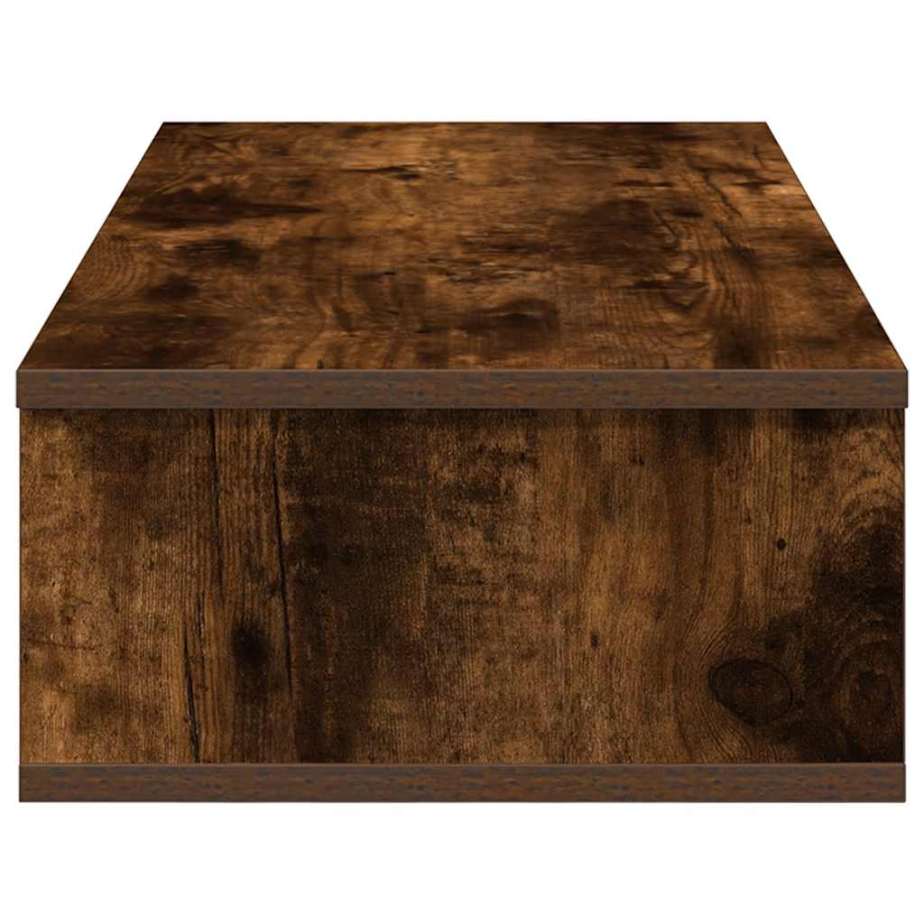 vidaXL Ράφι τοίχου με συρτάρια Καπνιστή δρυς Κατασκευασμένο ξύλο