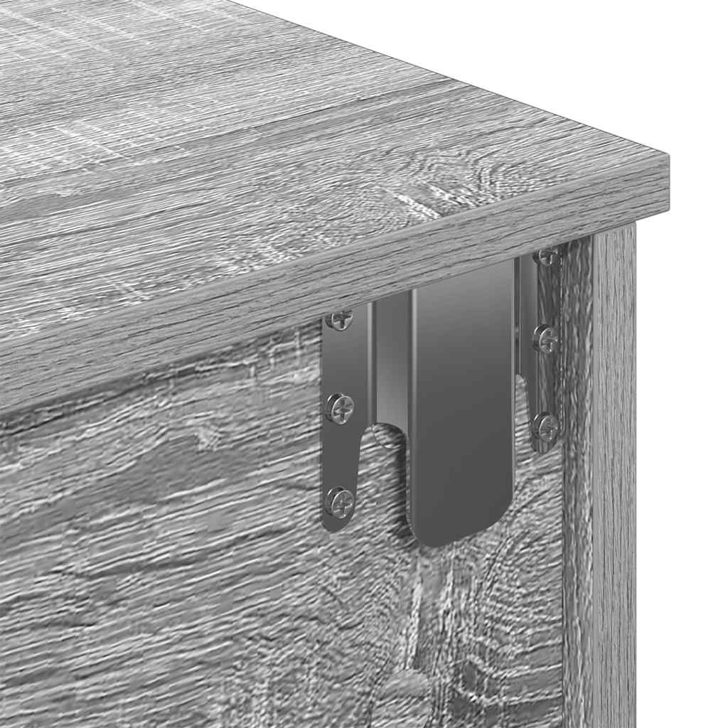 vidaXL Ράφι τοίχου με συρτάρια Γκρι Sonoma Κατασκευασμένο ξύλο