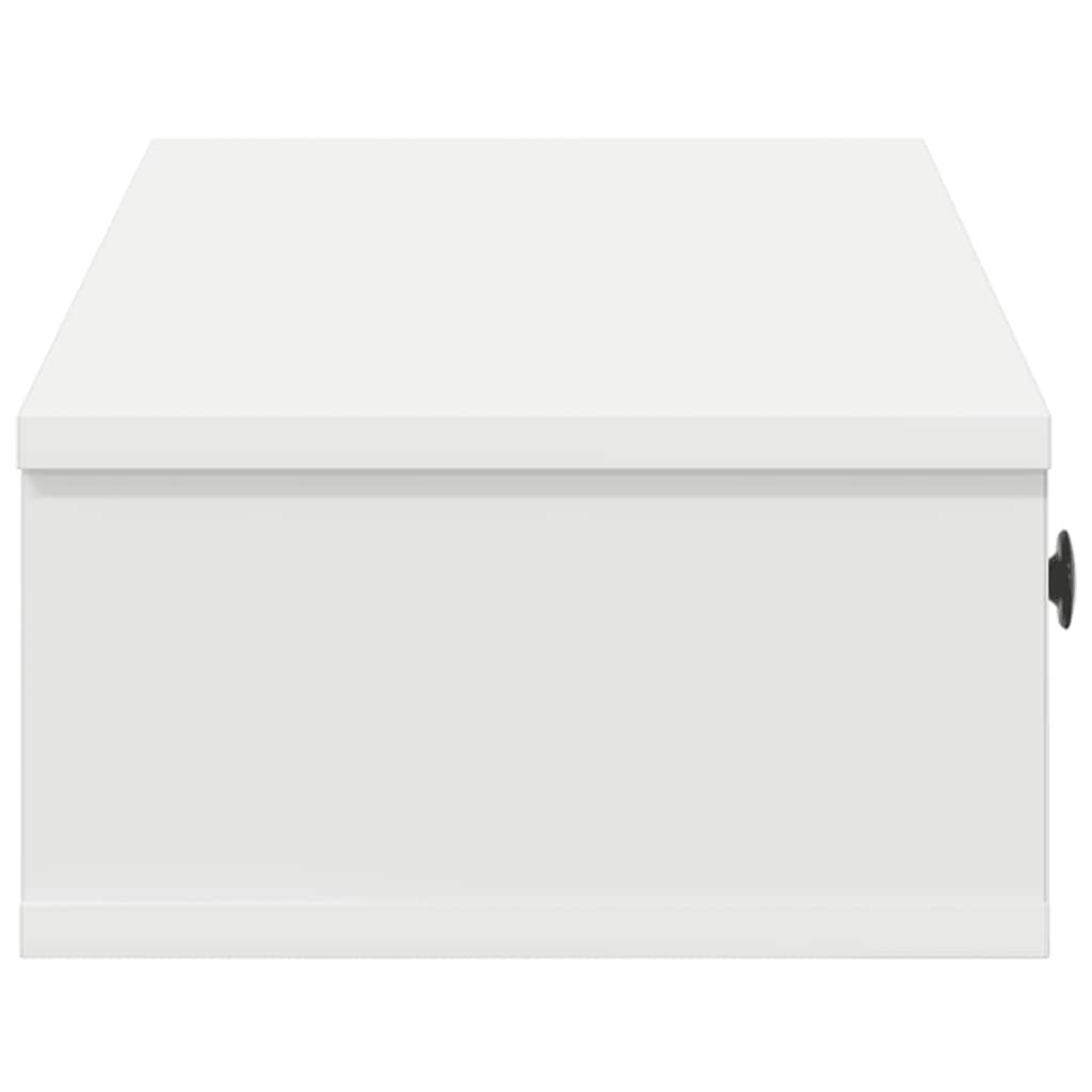 vidaXL Ράφι τοίχου με συρτάρια Λευκό 100x37,5x19 cm Ξύλινη κατασκευή