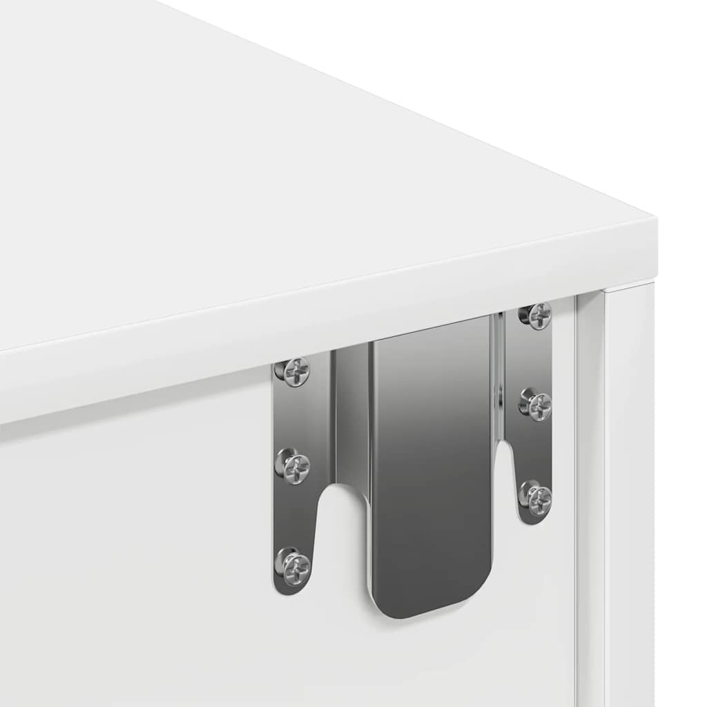 vidaXL Ράφι τοίχου με συρτάρια Λευκό 80x33x17 cm Κατασκευασμένο ξύλο