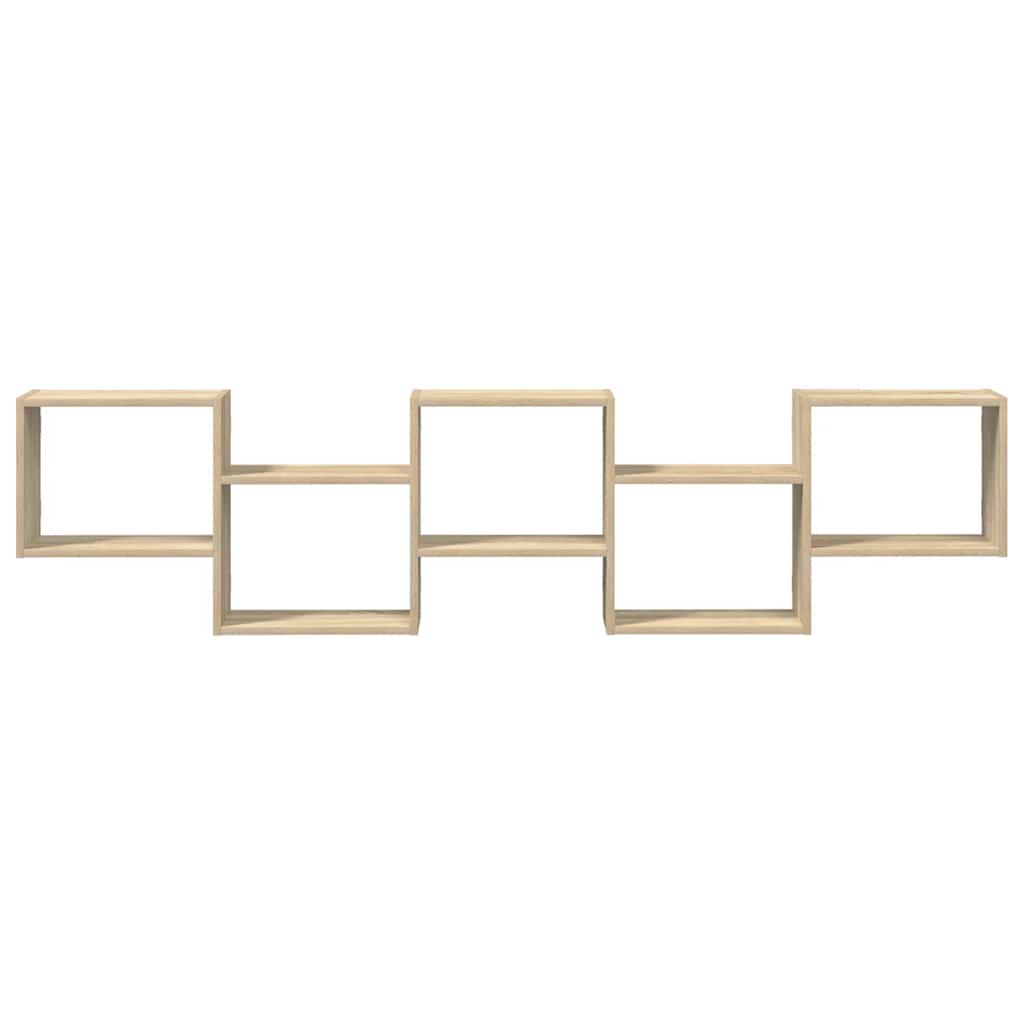 vidaXL Ράφι τοίχου με κύβους 5 διαμερισμάτων Δρυς sonoma