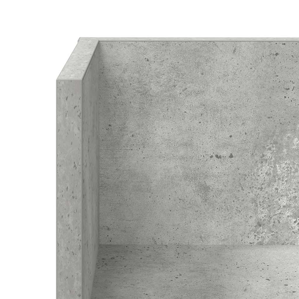 vidaXL Ράφια τοίχου 2 τεμάχια Μπετόν Γκρι 75x16,5x16,5 cm Ξύλο μηχανής