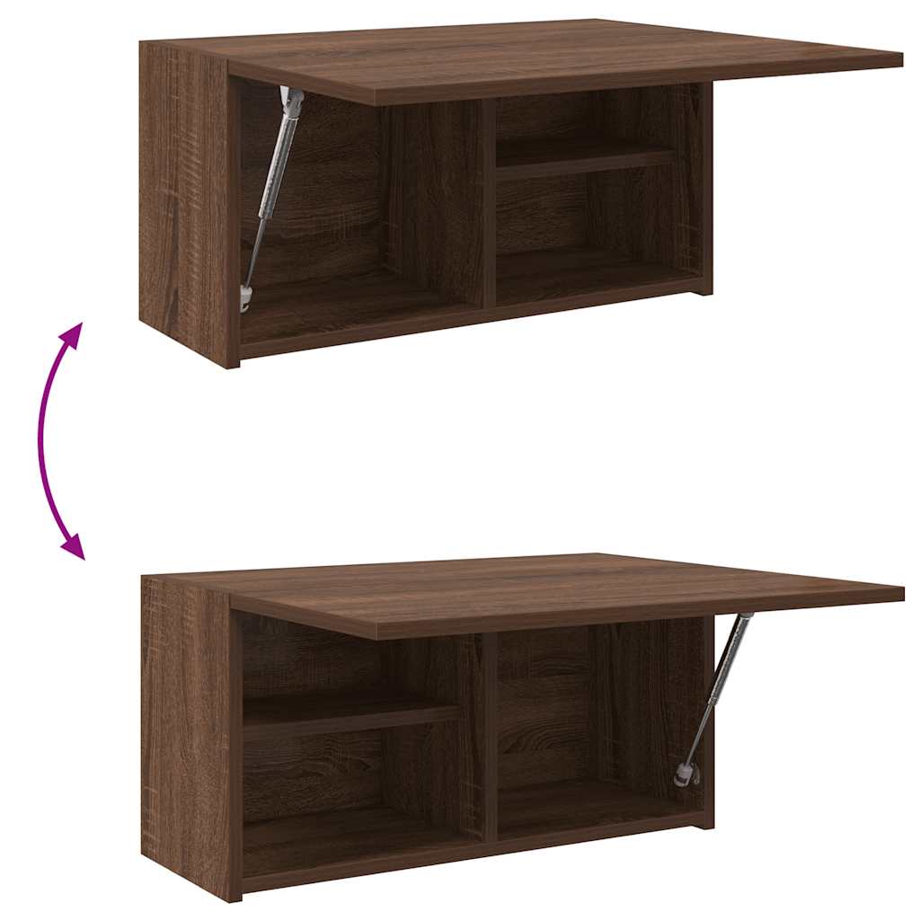 vidaXL ντουλάπι τοίχου μπάνιου καφέ δρυς κατασκευασμένο ξύλο