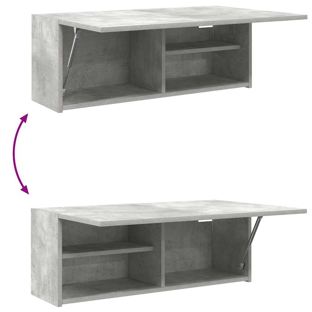 vidaXL Ντουλάπι τοίχου μπάνιου Γκρι μπετόν Κατασκευασμένο ξύλο