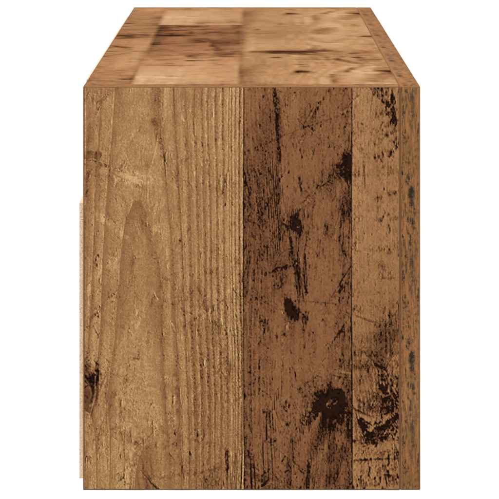 vidaXL Ντουλάπι τοίχου μπάνιου Παλιό ξύλο Κατασκευασμένο ξύλο