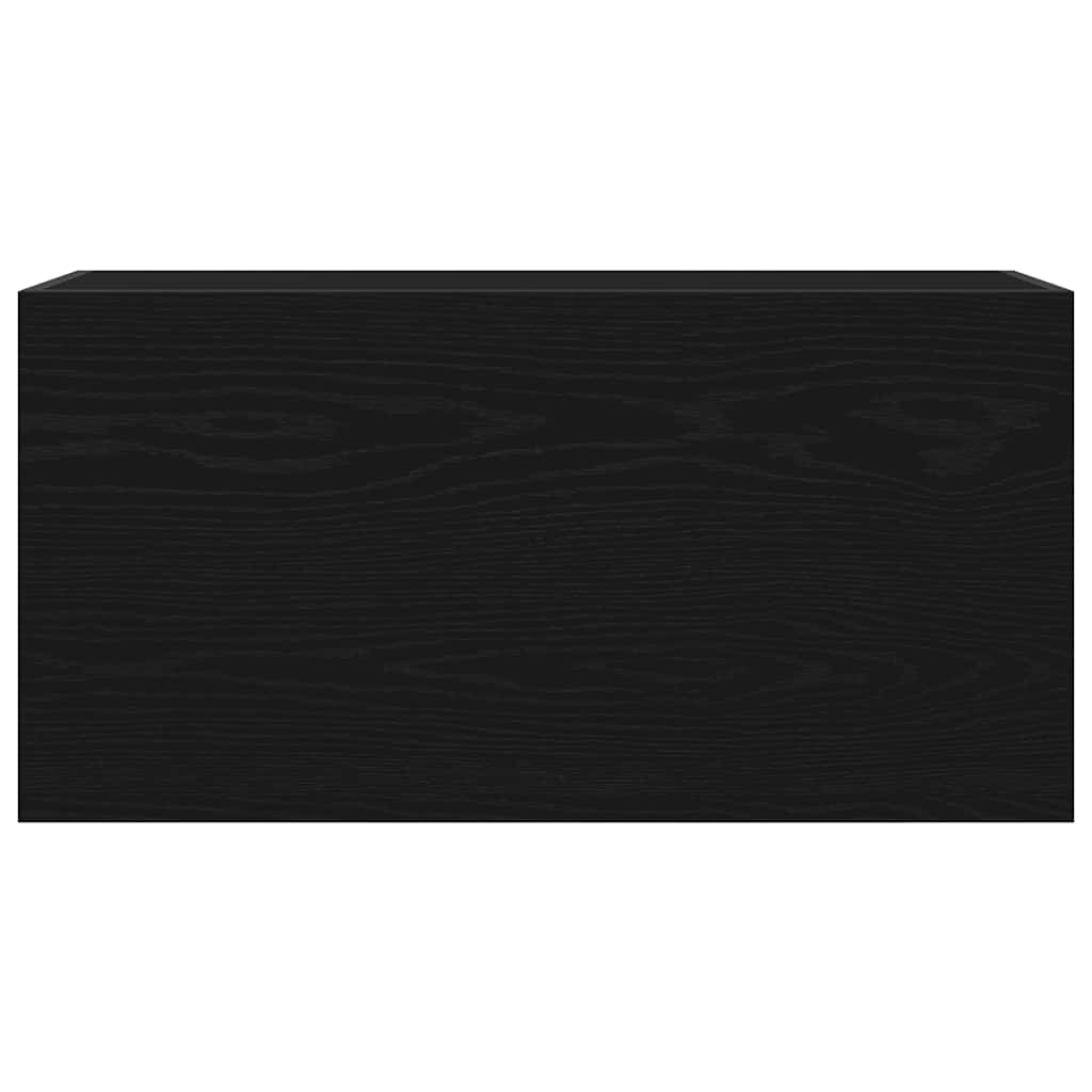 vidaXL ντουλάπι τοίχου μπάνιου μαύρο 80x25x40 cm κατασκευασμένο ξύλο