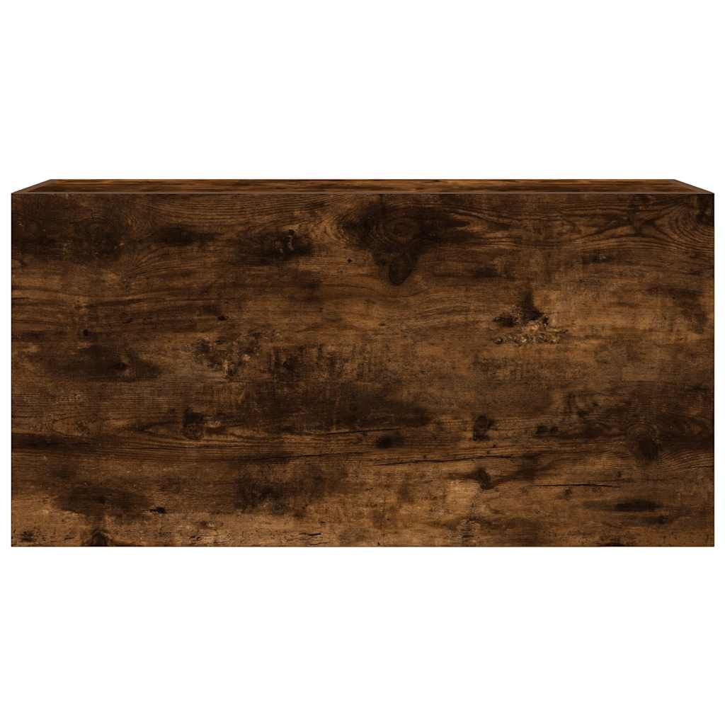 vidaXL ντουλάπι τοίχου μπάνιου καπνιστή δρυς κατασκευασμένο ξύλο