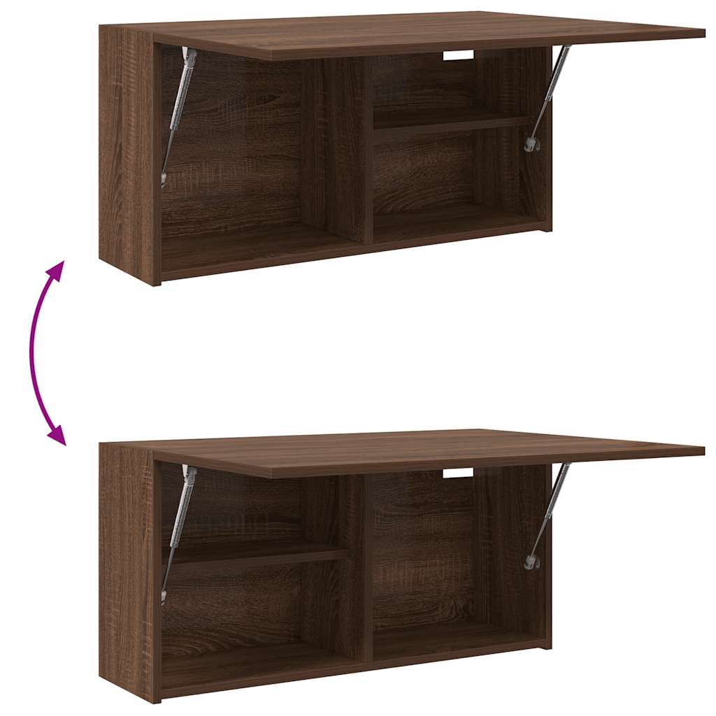 vidaXL ντουλάπι τοίχου μπάνιου καφέ δρυς κατασκευασμένο ξύλο