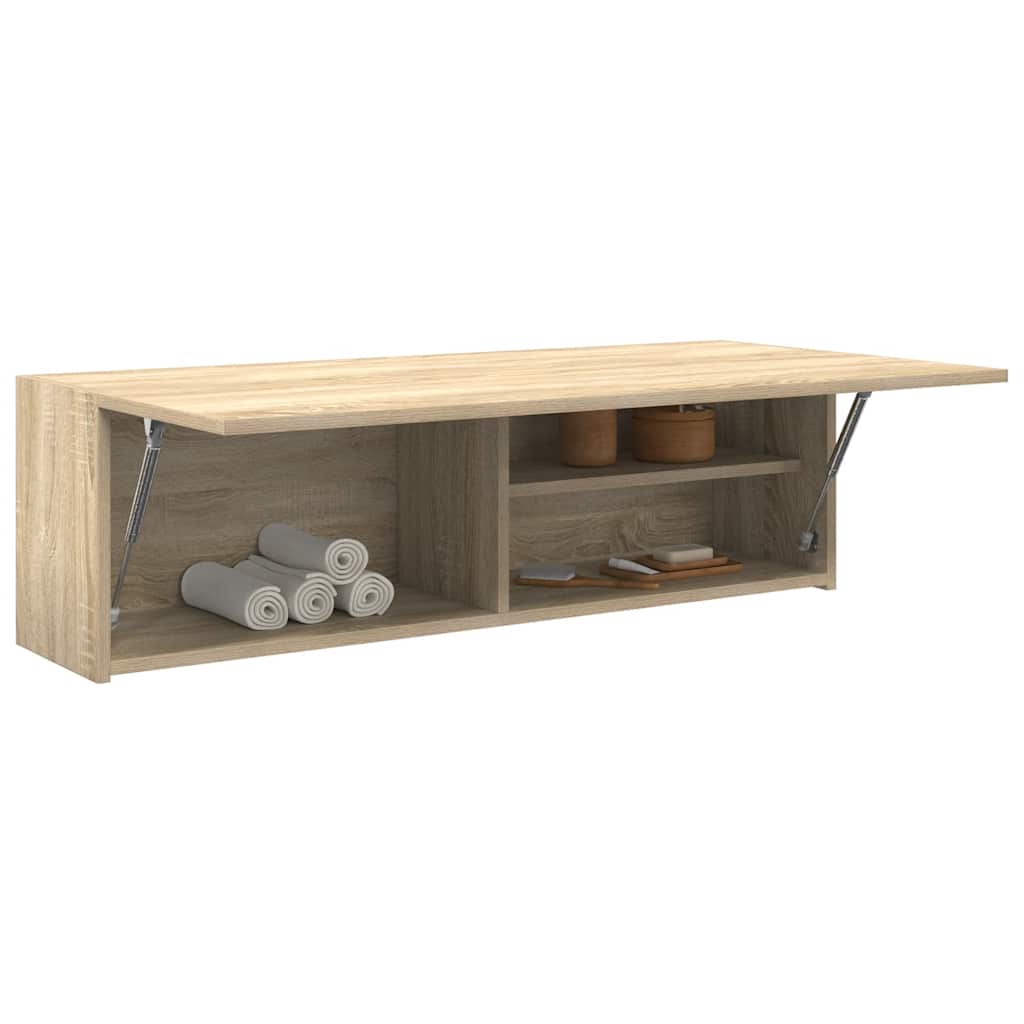 vidaXL Ντουλάπι τοίχου μπάνιου Sonoma Oak 100x25x30 cm