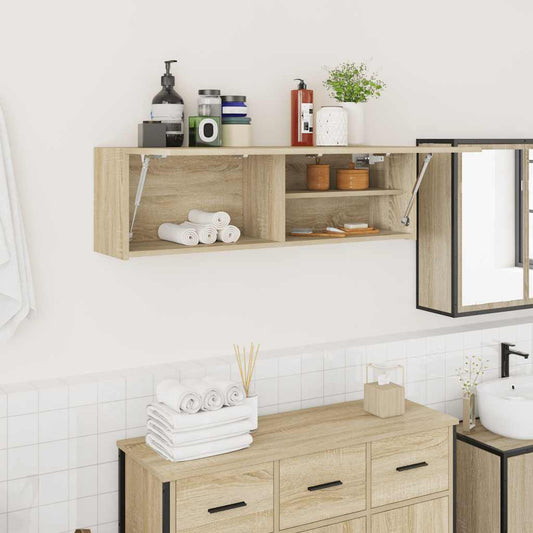 vidaXL Ντουλάπι τοίχου μπάνιου Sonoma Oak 100x25x30 cm