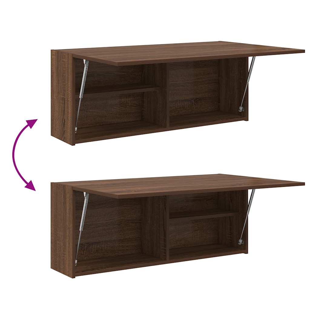 vidaXL ντουλάπι τοίχου μπάνιου καφέ δρυς 100x25x40 cm