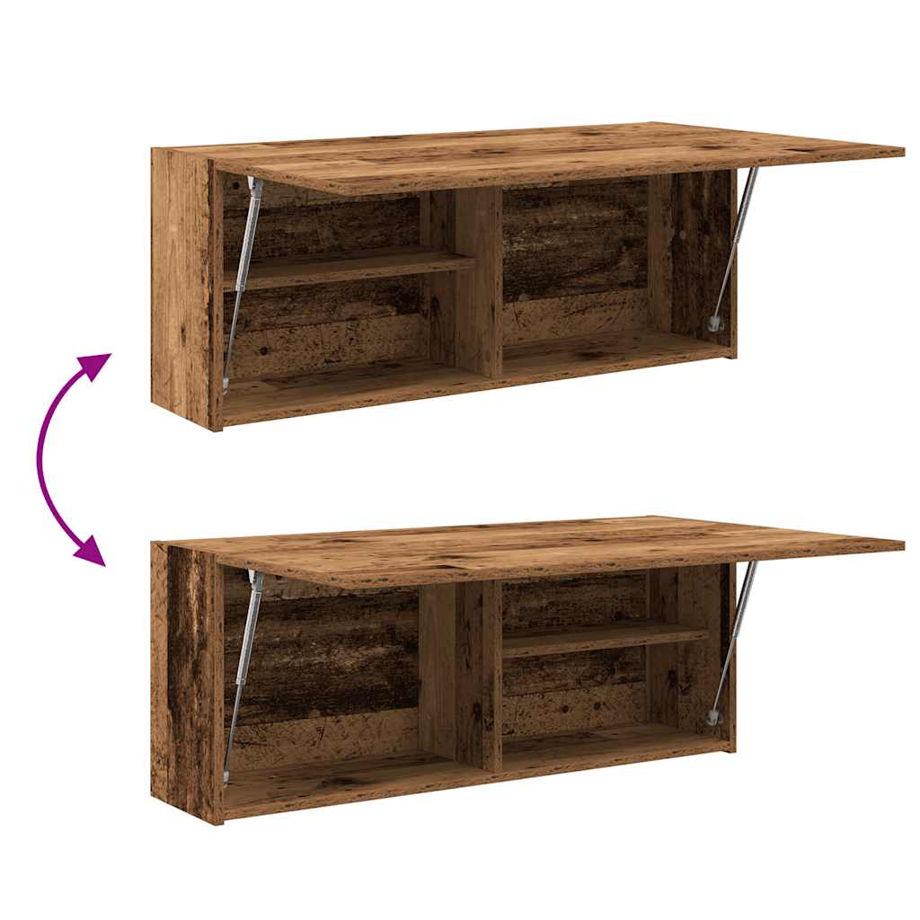 vidaXL Ντουλάπι τοίχου μπάνιου Παλιό ξύλο 100x25x40 cm