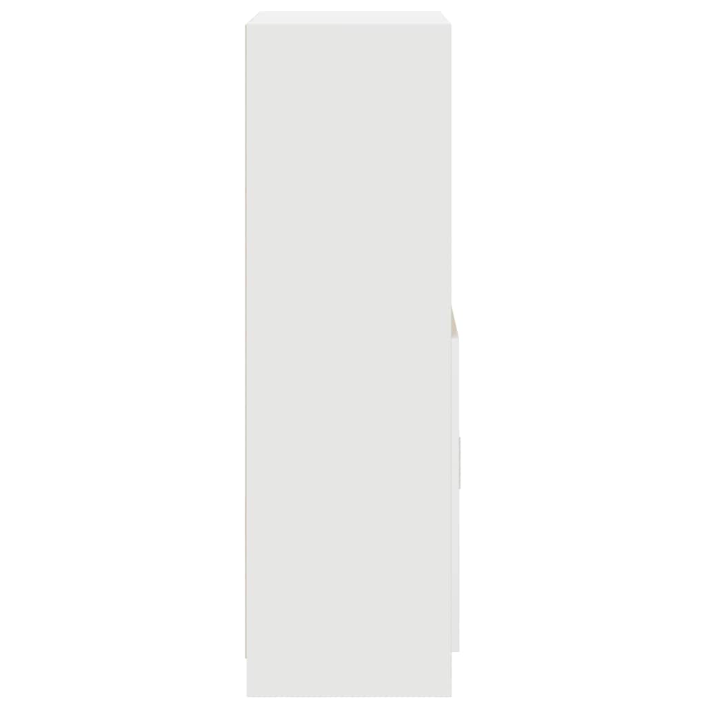 vidaXL Στήλη Κουζίνας Λευκή 57x41,5x131,5 εκ. από Επεξεργασμένο Ξύλο