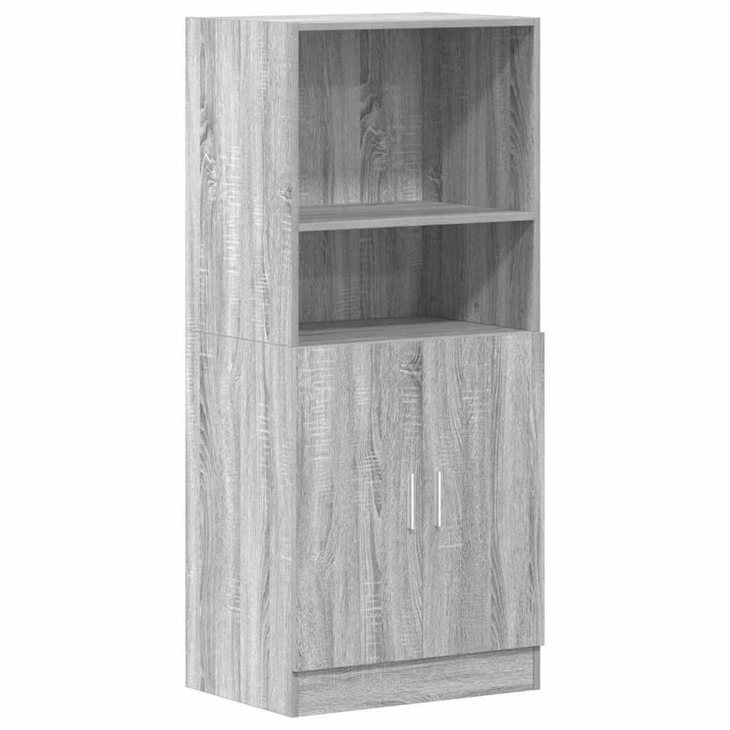 vidaXL Ντουλάπι Κουζίνας Γκρι sonoma 57x41,5x131,5 εκ. Επεξεργ. Ξύλο
