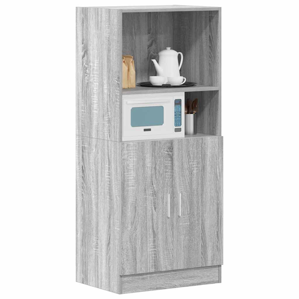 vidaXL Ντουλάπι Κουζίνας Γκρι sonoma 57x41,5x131,5 εκ. Επεξεργ. Ξύλο