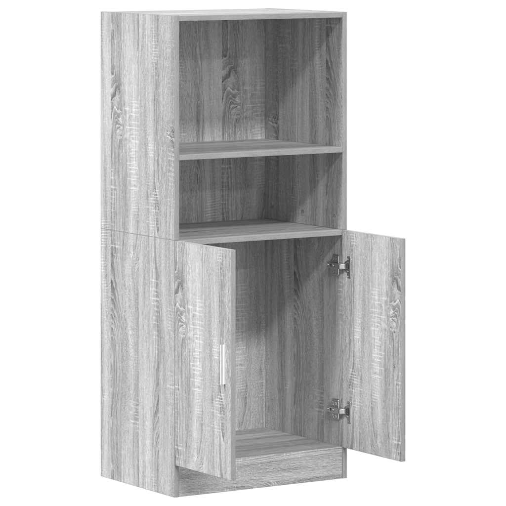 vidaXL Ντουλάπι Κουζίνας Γκρι sonoma 57x41,5x131,5 εκ. Επεξεργ. Ξύλο