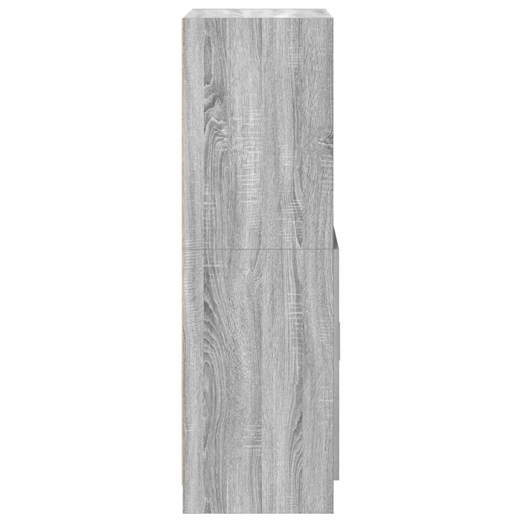 vidaXL Ντουλάπι Κουζίνας Γκρι sonoma 57x41,5x131,5 εκ. Επεξεργ. Ξύλο