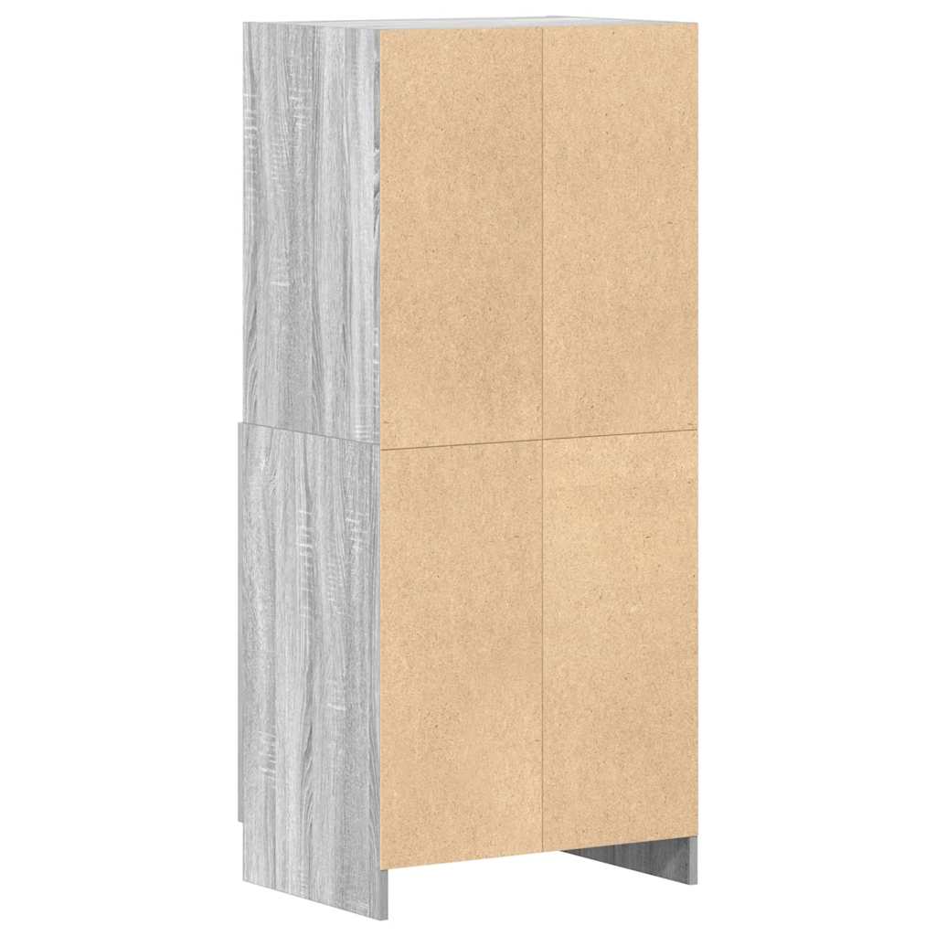 vidaXL Ντουλάπι Κουζίνας Γκρι sonoma 57x41,5x131,5 εκ. Επεξεργ. Ξύλο