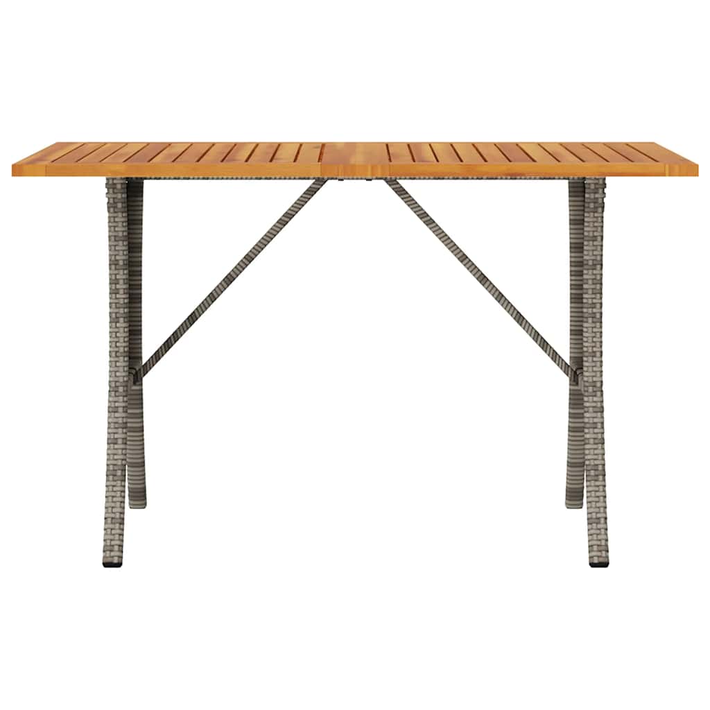 vidaXL Καναπές Κήπου Τριθέσιος Γκρι Συνθ. Ρατάν με Τραπέζι/Μαξιλάρια