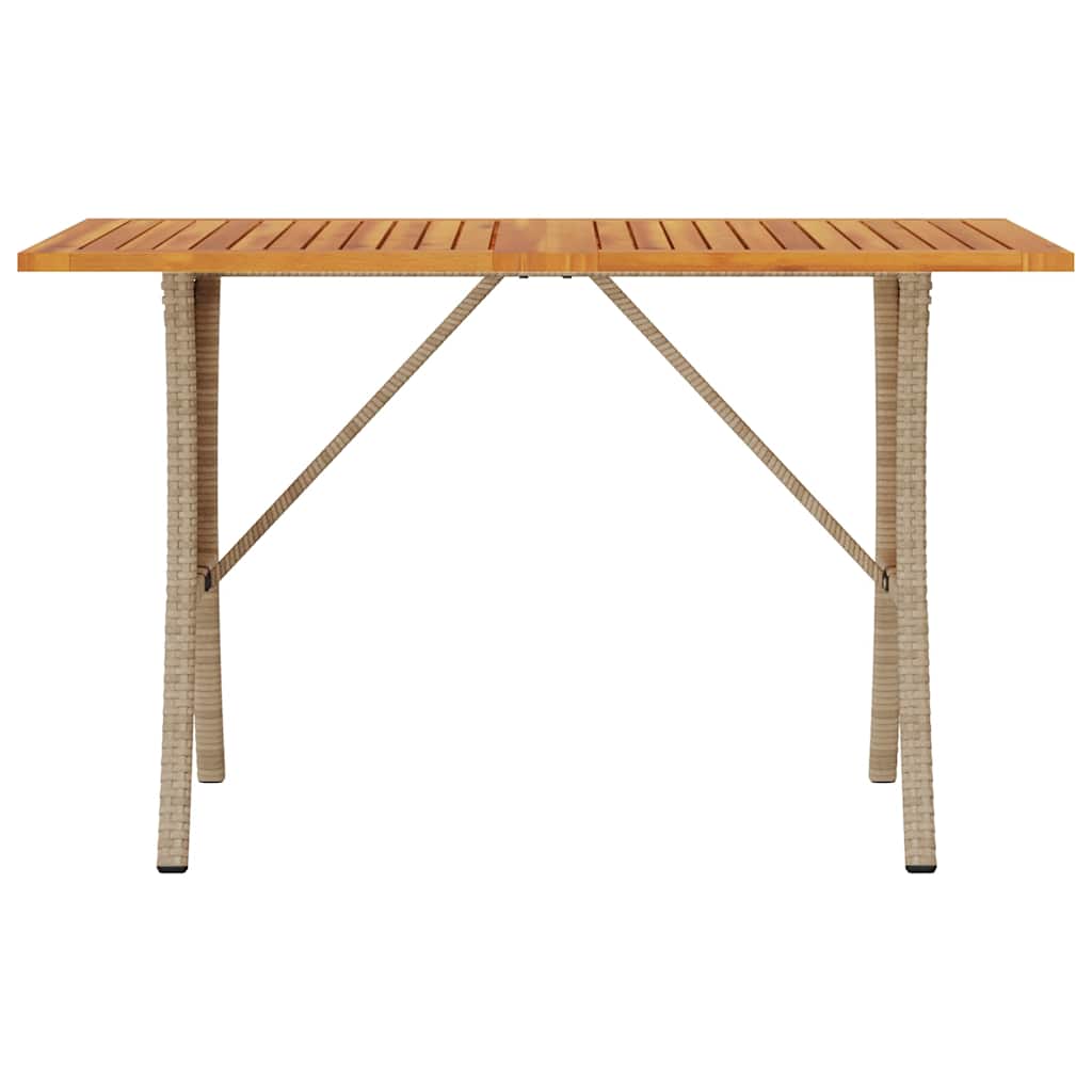 vidaXL Καναπές Κήπου Τριθέσιος Μπεζ Συνθ. Ρατάν με Τραπέζι/Μαξιλάρια