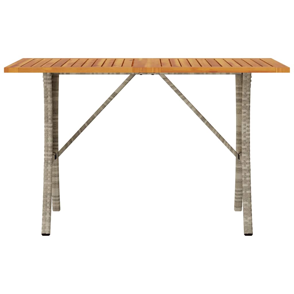 vidaXL Καναπές Κήπου Τριθέσιος Αν.Γκρι Συνθ. Ρατάν Τραπέζι/Μαξιλάρια